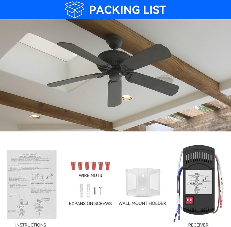 FEKOTS FAN28R Ceiling Fan Remote Control Receiver, Replacement for Hampton Bay Harbor Breeze Hunter, Replace 2AAZPFAN53T L3HFAN11T FAN-11T L3HFAN35T1 FAN-35T KUJCE9103 CHQ8BT7030T CHQ7030T FAN-53T UC7030T - Image 3